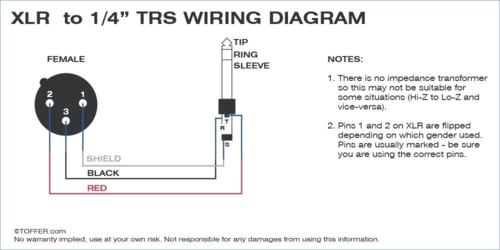 xlr to trs wiring