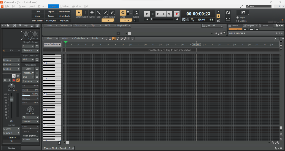 Cakewalk 5 Still Nothing showing even when midi track expaned.png